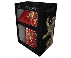 Game of Thrones GP85143 Lannister Ensemble mug, dessous-de-verre et porte-clés Multicolore