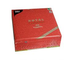 Papstar 84879 Lot de 50 Serviettes de Table Motif Royal Collection Rouge 40 x 40 cm