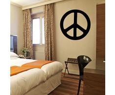 TATOUTEX Stickers Peace and Love - Bordeau, L 50cm x H 50cm