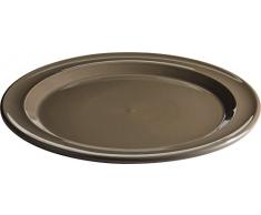 Emile Henry Eh958878 Assiette Plate CÃ©ramique Gris Silex 28 X 28 X 2,5 cm