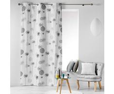 coton dintérieur rideau a oeillets 140x240 cm coton tina gris