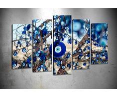 Bonamaison Peinture sur toile, multicolore, 100 x 60 cm, 5 unit - Conçu et fabriqué en Turquie