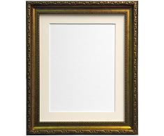 FRAMES BY POST Cadre Photo Style Shabby Chic, Plastique, dorÃ©, A4 Image Size 10 x 6 inches