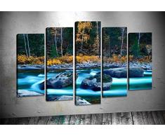 Bonamaison Peinture sur toile, multicolore, 100 x 60 cm, 5 unit - ConÃ§u et fabriquÃ© en Turquie