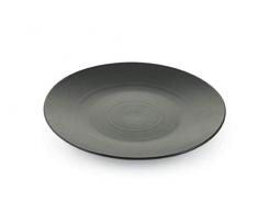 Villa DEste Home Tivoli 2191853 Lot de 6 assiettes plates en graphite noir, grès
