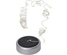 Star 480-23 Guirlande lumineuse solaire a DEL, MÃ©tal, Argent, 6.5 x 200.0 x 6.5 cm