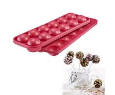 Westmark 30242260 Moule Ã Cake Pops Silicone Rouge 26,7 x 9,8 x 4 cm