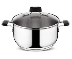 Lagostina 12895031226 Faitout avec couvercle Tempra Inox 26 cm