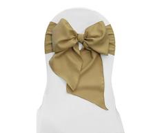 La Chaise Popeline Lin nÅuds, Polyester, Taupe, 20.32 x 274.32 x 0.04 cm