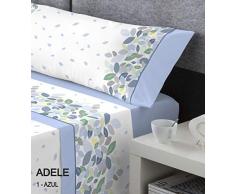 SERENA Parure de lit Lit 150 cm Bleu