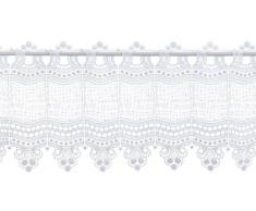 Plauener Spitze by Modespitze 69348_28_w Rideau de Douche Court 100% Polyester Blanc 28 cm