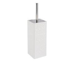 Wenko Brosse WC en cÃ©ramique Cordoba Blanc, 10,5 x 10,5 x 41 cm