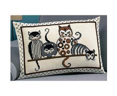 Permin Chats Coussin kit de Point de Croix, Multi