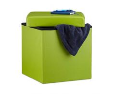 Relaxdays 10019043_53 Tabouret, Vert, 38 x 38 x 38 cm