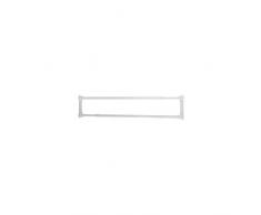 MSV Barre de Douche Double Blanche 125-225cm, Acier inoxidable, Standard