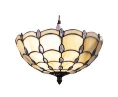 Loxton Lighting Plafonnier avec pierreries NacrÃ© 35Â cm