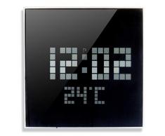 Orium 11947 Horloge Picot Ã LED, Plastique, Miroir, 24,5 x 4,7 x 24,5 cm