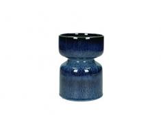 Leewadee Vase en cÃ©ramique Bleu 10,5 x 10,5 x 15 cm