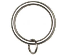UMBRA Link Ring. Anneaux de rideaux, jeu de 7. Coloris nickel. Pour tringles de max 10 à 25mm.