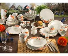 Creatable, 20487, sÃ©rie FLOWER DREAMS, set vaisselle, service combinÃ© 48 piÃ¨ces