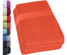 NatureMark Lot de 2 Serviettes de Bain 100% Coton Terracotta 70 x 140 cm