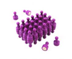 Magnet Expert Pourpre Aimant Quille - Bureau et réfrigérateur (12mm de diamètre x 21 mm de haut) (paquet de 48)