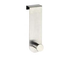 WENKO 23249100 Crochet de porte Celano, SatinÃ©, Acier Inoxydable, 4 x 14 x 6 cm