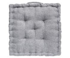 Soleil docre Bella Coussin Tapissier, Polyester, Gris, 40x40x8 cm