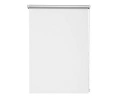 Beyond Drape Store occultant Thermique sans perçage - Blanc - 70 x 210 cm - Store Enrouleur latéral - Blackout - Revêtement argenté