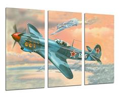 Tableau Moderne Photographique, Impression sur bois, Aviation, Dessins, Antiquités, Avions de guerre, 97 x 62 cm, ref. 26454