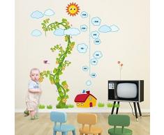 Amovible Autocollant Mural Stickers Maternelle Magique Grain Croissance Tableau Mural Vinyle Maison Décoration DIY Décoration Papier Peint Enfants Pièce Cadeau 135x160 cm, Multicolore
