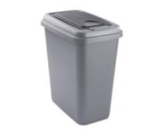 Sundis 4221001 Poubelle de Cusine Sélectif Touch avec Etiquettes Incluses pour Faire Le Tri, Polypropylène, Argent/Anthracite, 25L