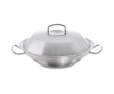 Fissler Original-Profi Collection / Wok En Acier Inoxydable (Ã 35 Cm), Non RevÃªtu, PoÃªle Asiatique Avec Couvercle, Tous Types de CuisiniÃ¨res - Ãgalement Ã Induction