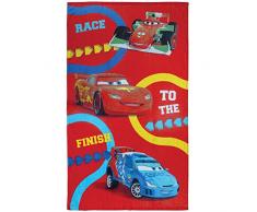 CTI - Disney - Drap de Plage Cars Circuit Coton, Rouge, 120x70 cm