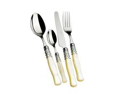 Casa Bugatti SECAM-S1950 Selene Ensemble de couverts, 24 piÃ¨ces, Ivoire