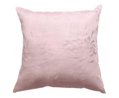 Soleil docre Coussin en dÃ©vorÃ© 40x40 cm Fleur Rose, Polyester, 40x40x15 cm