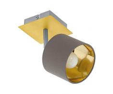 EGLO 97536 Spot, Acier, E14, 10 W, Messing-gebürstet, Nickel-Matt