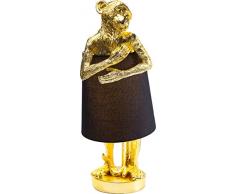 Lampe de table en forme dâanimal, Singe dorÃ©/noir, 23 cm