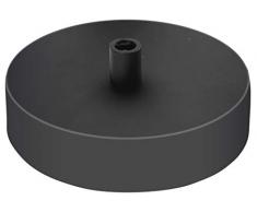 Plafonnier Acier D.100mm Noir + Arrêt Pour Câble D.6mm