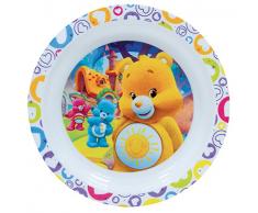 FUN HOUSE 005357 BISOUNOURS Assiette Micro-ondable pour Enfant, PolypropylÃ¨ne, Blanc, 22 x 22 x 1 cm
