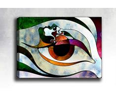 Bonamaison Peinture sur toile, multicolore, 30 x 40 cm - Conçu et fabriqué en Turquie