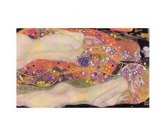 Tableau, Impression sur Toile - Les Serpents deau II Gustav Klimt - cm. 60x100