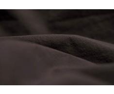 L1NK STUDIO Drap Plat uni pour lit 135/150 cm (240X280cm) 100% Coton (Percale 200 Fils) Brown