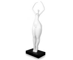 Arte Dal Mondo D9327PW GrÃ¢ce Sculpture figurative Moderne en rÃ©sine laquÃ©e avec Base en marbre, White, 94x30x20 cm
