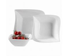 Domestic Bol la Musica, Porcelaine, Blanc, 22Â x 22Â x 2Â cm