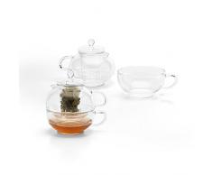 eBuyGB 350Â ML Clair Tasse ThÃ©iÃ¨re en Verre avec infuseur/passoire Feuille Herbal et Flowering-Tea pour One, 11.5Â x 10.5Â x 15Â cm