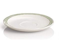 Alessi Agv31/77 Acquerello Soucoupe Pour Tasse Ã Moka en Bone China DÃ©corÃ©e, Set de 4 PiÃ¨ces
