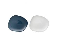 like. by Villeroy & Boch - Organic lot de 2 assiettes, ensemble dâassiettes en porcelaine dure pour 2 personnes, turquoise/blanc, adaptÃ© au lave-vaisselle
