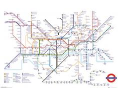 GB Eye Ltd Carte du mÃ©tro Transport for London, Maxi Poster, 61Â x 91.5Â cm, Bois, diffÃ©rents, 65Â x 3.5Â x 3.5Â cm