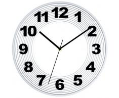 BUVU ZH09749B Horloge Murale, Plastique, weiÃ, 30 x 30 x 5 cm